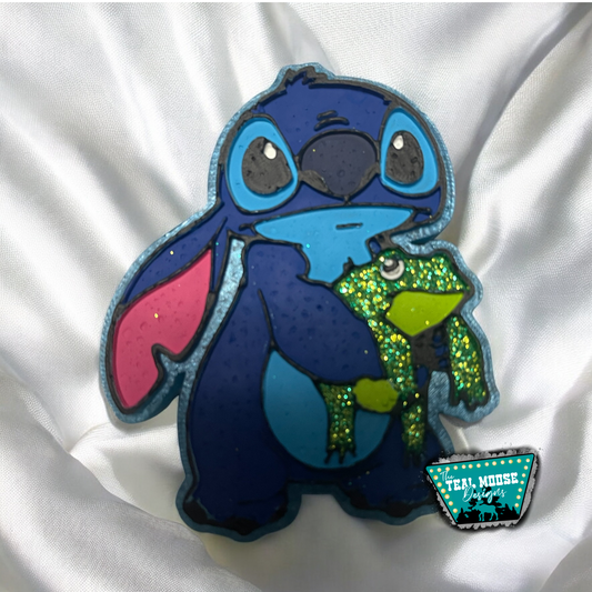 Blue Guy With Frog